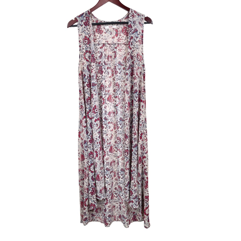 Kimono Duster Sz S Longline Boho Fairy Grunge Festival Cover Up Sheer Cottage